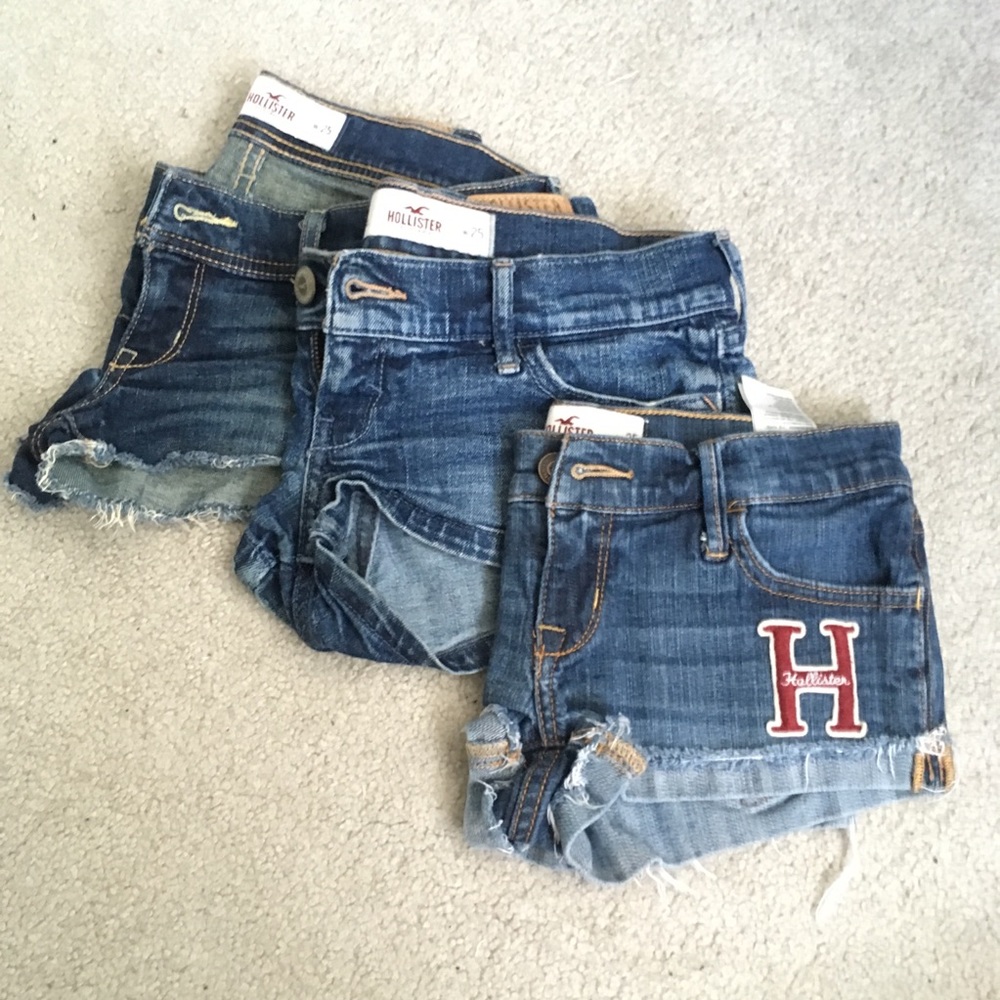 Hollister denim shorts bundle